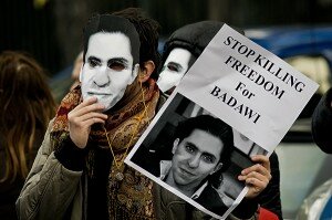 Demonstration against the execution Saudi blogger Raif Badawi